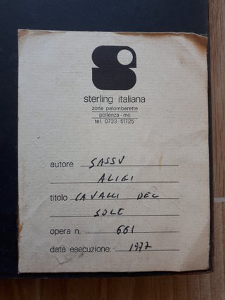 ALIGI SASSU CAVALLI DEL SOLE BASSORILIEVO ARGENTO