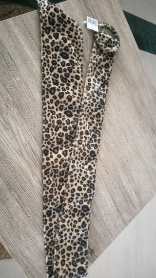 Cinturón terciopelo estampado leopardo