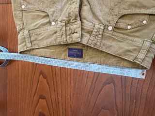 Pantaloni Trussardi velluto Tg 27 verde oliva