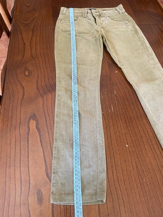 Pantaloni Trussardi velluto Tg 27 verde oliva