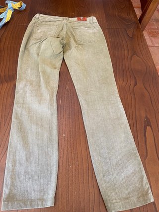 Pantaloni Trussardi velluto Tg 27 verde oliva