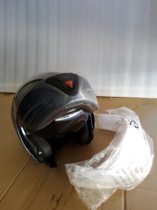 Casco de moto integral gris