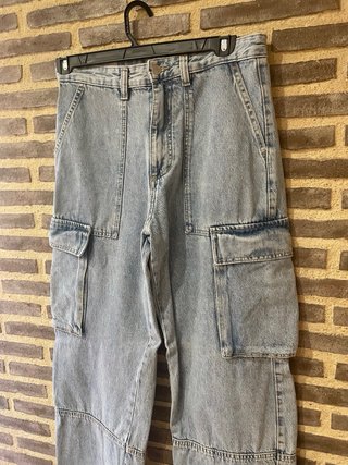 Pantalón vaquero cargo ancho