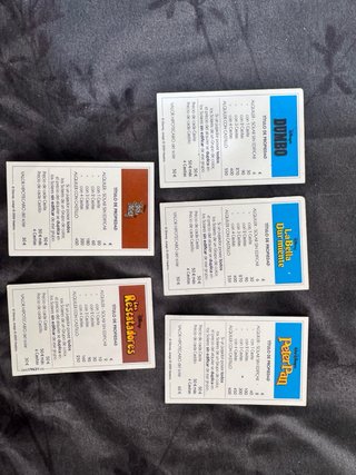 Tarjetas Monopoly Disney 3D Castellano