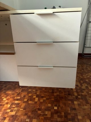 Escritorio de madera y blanco NEGOCIABLE