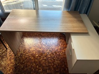 Escritorio de madera y blanco NEGOCIABLE