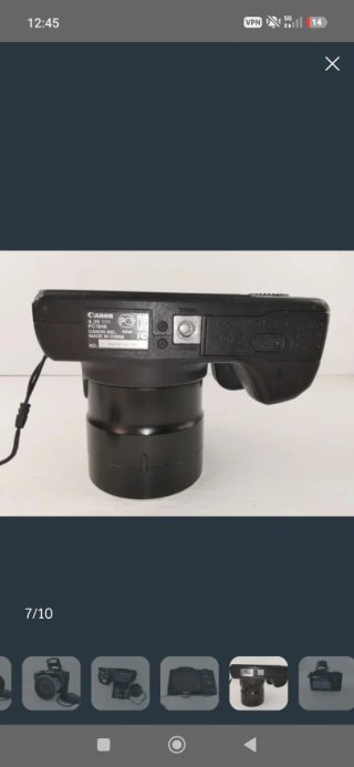 Cámara Canon con accesorios