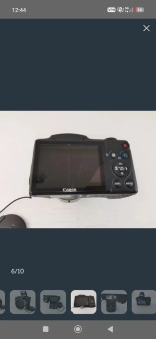 Cámara Canon con accesorios