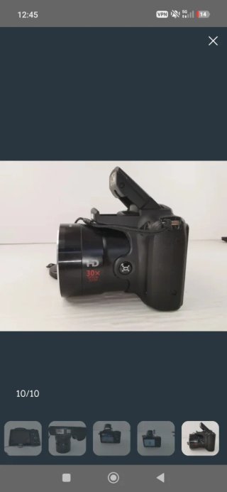 Cámara Canon con accesorios