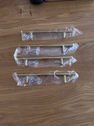 Tiradores dorados para puertas dorados(4 unidades)