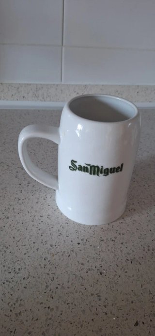 Jarra Cerveza San Miguel Blanca