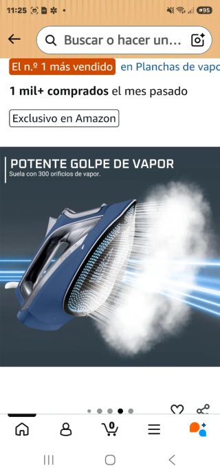 Plancha de vapor Rowenta azul