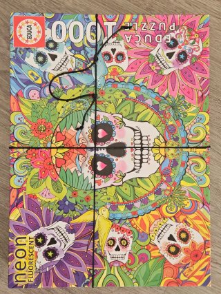 Puzzle Educa 1000 Piezas Calaveras Flores