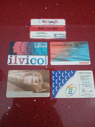 5 Tarjetas Telefónicas España 500 Pesetas cabitel
