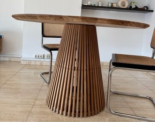 Mesa redonda madera maciza teca Ø 120cm