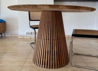 Mesa redonda madera maciza teca Ø 120cm