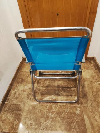 Silla plegable playa/jardín turquesa