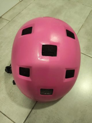 Casco rosa patinaje infantil