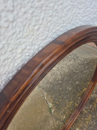 Espejo Ovalado Grande Madera 80cm