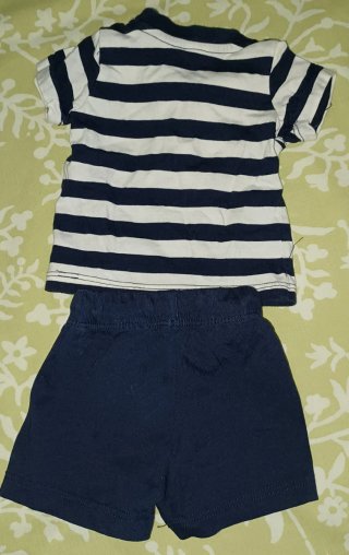 Conjunto bebé rayas y azul