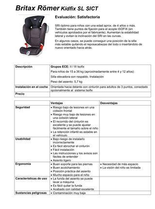 Silla Britax Kidfix SL SICT ISOFIX