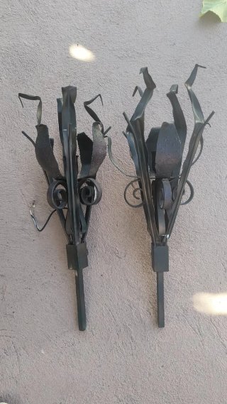 Apliques de pared metal y cristal