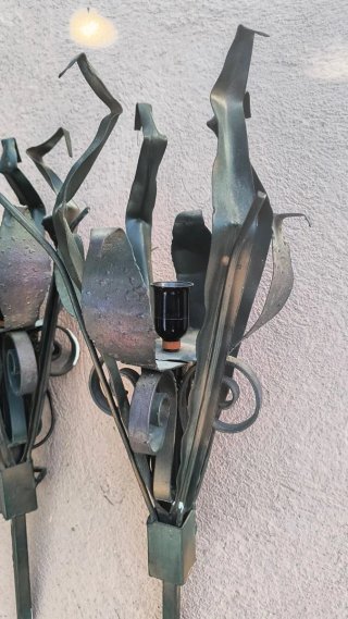 Apliques de pared metal y cristal