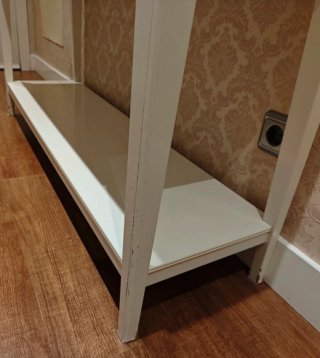 Recibidor Ikea madera con cristal