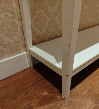 Recibidor Ikea madera con cristal