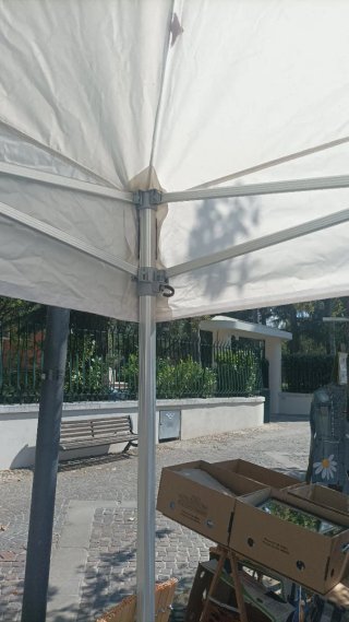 Gazebo 3x3 alluminio gambe 40 ottagonali