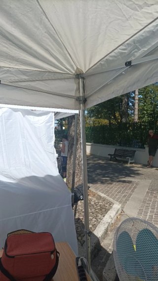 Gazebo 3x3 alluminio gambe 40 ottagonali