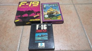 Juegos Commodore 64: F-19, Pirates!, F-16