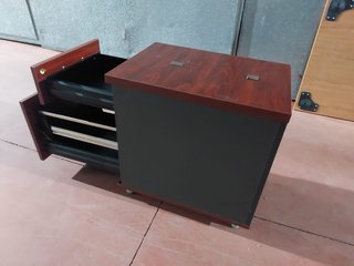 Cajonera 2 cajones madera y metal