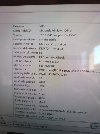 HP Spectre Notebook i7 8GB 256GB SSD