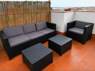 Conjunto Muebles Terraza Ratán Negro