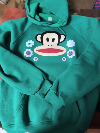Sudadera Paul Frank Mono Verde Talla M