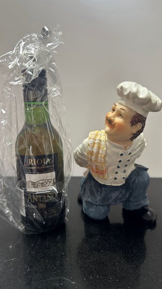 Portabotellas Chef Cocinero. Botella pequeña.
