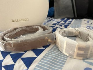 Bolso Valentino Blanco y Marrón Nuevo