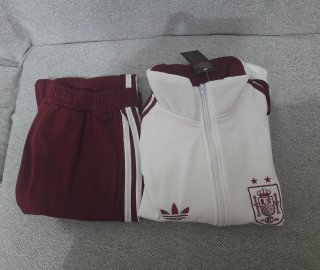 Chándal unisex Blanco y Granate talla M