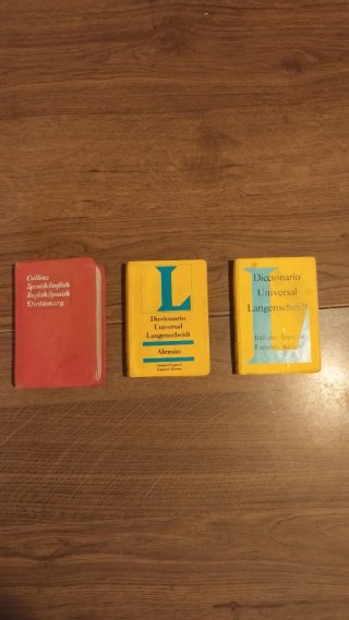 Lote 3 Diccionarios Alemán, Inglés, Italiano