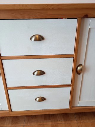 Aparador Ikea Madera Blanco y Marrón
