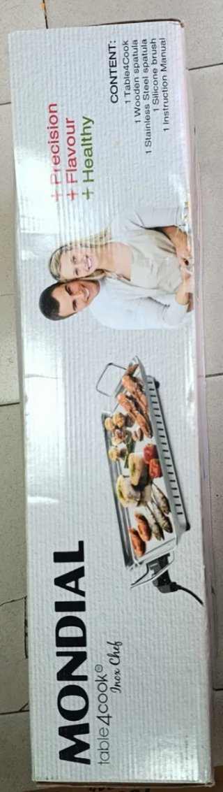 Plancha Eléctrica Mondial Inox Chef 1600W