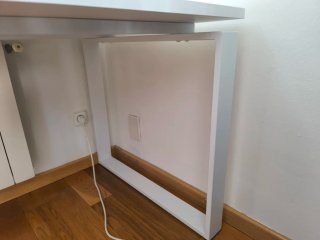 Mesa de despacho blanca 140x80cm