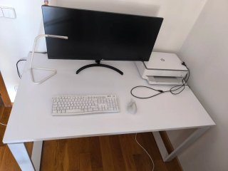 Mesa de despacho blanca 140x80cm