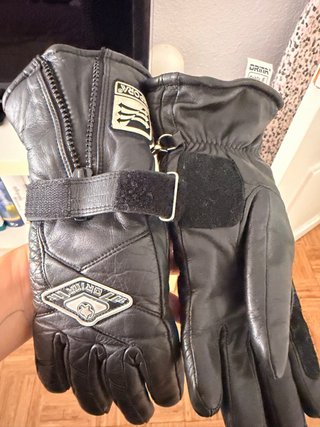 Guantes de moto en piel negros