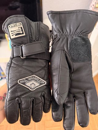 Guantes de moto en piel negros