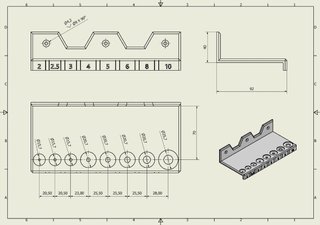SOPORTE DE PARED PARA LLAVES TORX & ALLEN