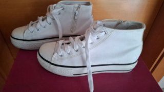 Zapatillas altas B&W blancas talla 39