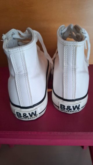 Zapatillas altas B&W blancas talla 39
