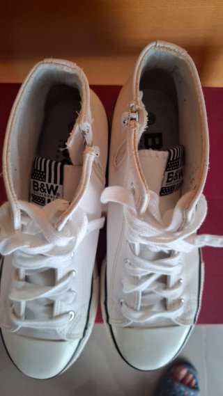 Zapatillas altas B&W blancas talla 39